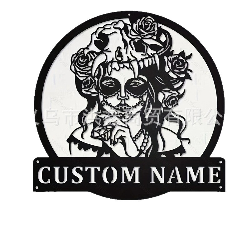 Határokon átnyúló független állomás kreatív fém vas faldekoráció hálószoba üreges faldekoráció belső dekorációs kézművesség