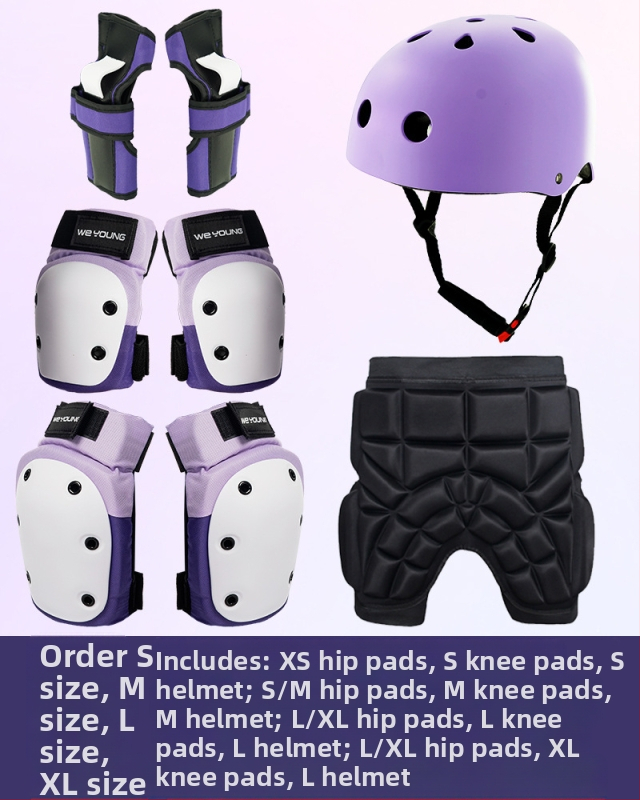 Riedlenčių apsaugos Profesionalus riedučių sportas Vaikų ir suaugusiųjų čiuožimas Kelių apsaugos Alkūnių apsaugos Delnų apsaugos Šešių dalių šalmas Luchongo čiuožimui