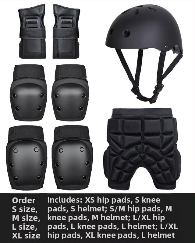 Riedlenčių apsaugos Profesionalus riedučių sportas Vaikų ir suaugusiųjų čiuožimas Kelių apsaugos Alkūnių apsaugos Delnų apsaugos Šešių dalių šalmas Luchongo čiuožimui