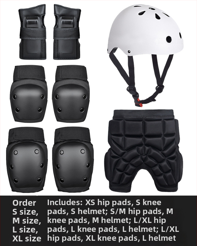 Riedlenčių apsaugos Profesionalus riedučių sportas Vaikų ir suaugusiųjų čiuožimas Kelių apsaugos Alkūnių apsaugos Delnų apsaugos Šešių dalių šalmas Luchongo čiuožimui