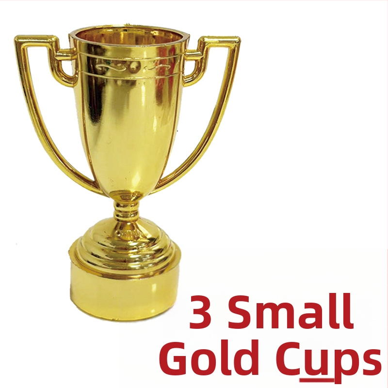 Maza zelta krūzīte, zelta vīriņš, nav sudraba krūzīte, zelta plastmasas trofeja, bērnudārza balva, bērnu izglītības piederumi, klasesbiedriem