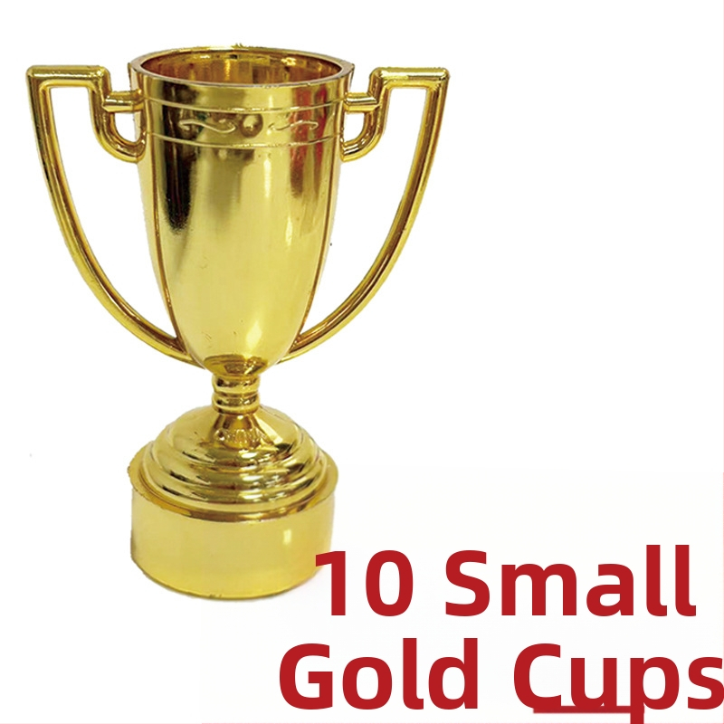 Maza zelta krūzīte, zelta vīriņš, nav sudraba krūzīte, zelta plastmasas trofeja, bērnudārza balva, bērnu izglītības piederumi, klasesbiedriem