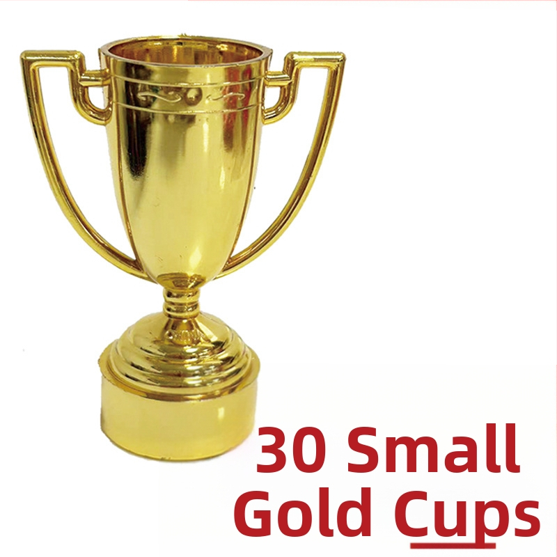 Maza zelta krūzīte, zelta vīriņš, nav sudraba krūzīte, zelta plastmasas trofeja, bērnudārza balva, bērnu izglītības piederumi, klasesbiedriem