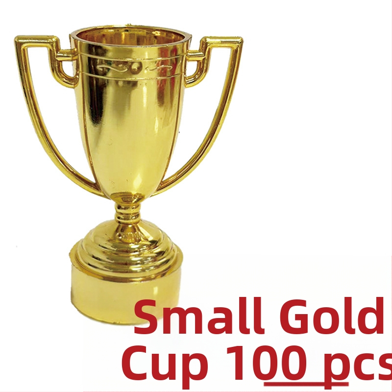 Maza zelta krūzīte, zelta vīriņš, nav sudraba krūzīte, zelta plastmasas trofeja, bērnudārza balva, bērnu izglītības piederumi, klasesbiedriem