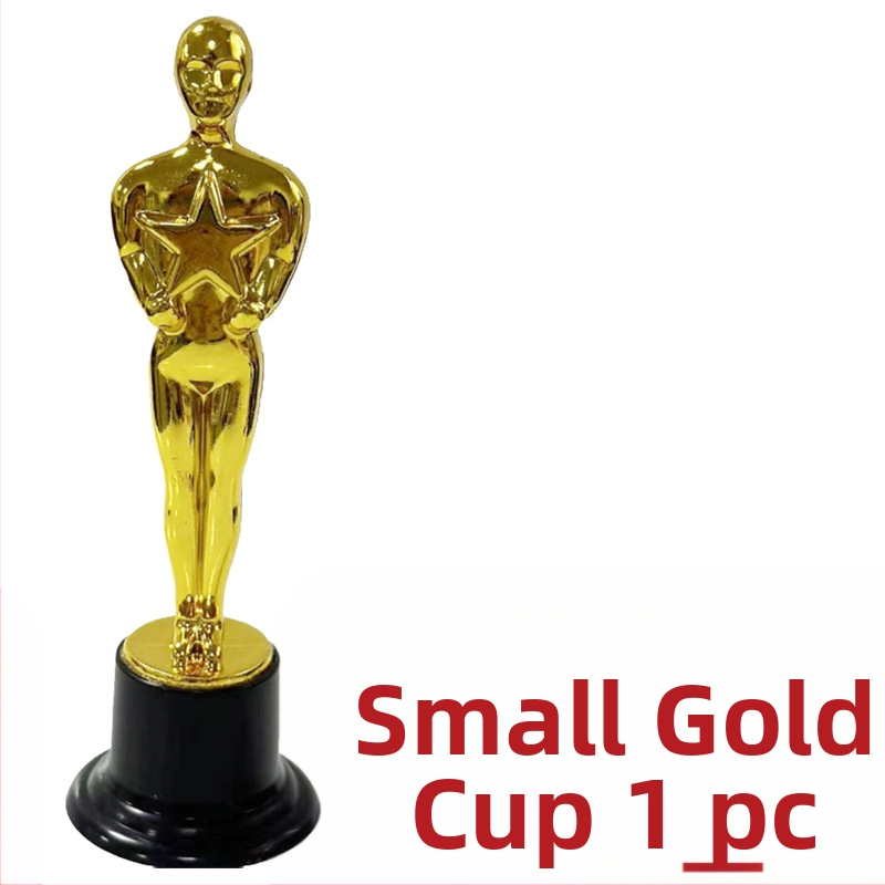 Maza zelta krūzīte, zelta vīriņš, nav sudraba krūzīte, zelta plastmasas trofeja, bērnudārza balva, bērnu izglītības piederumi, klasesbiedriem