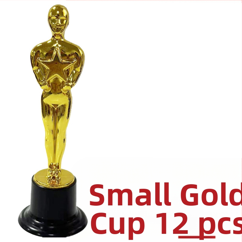 Maza zelta krūzīte, zelta vīriņš, nav sudraba krūzīte, zelta plastmasas trofeja, bērnudārza balva, bērnu izglītības piederumi, klasesbiedriem