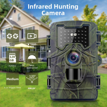 PR2000 1080P mõisa infrapuna turvakaamera õues kasutamiseks, 36MP kaamera radadel liikumiseks