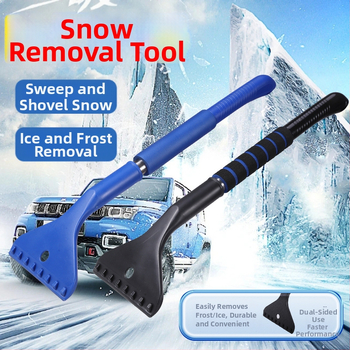 Automobilio sniego valymo kastuvas, naujas daugiafunkcis stiklo atitirpinimo ir apledėjimo kastuvas, sniego grandiklis, sniego šepetys, priedai, žiemos sniego valymo įrankis
