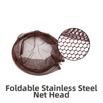 Къс карбонов риболовен мрежов прът 2,4 м, ултра лек, твърд, телескопичен позициониращ мрежов прът за улов на риба