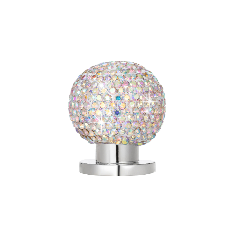 Uus teemantkuuliga ühe nupuga käivitusrõnga isiksusega ümmargune auto universaalne dekoratiivne rõngas auto süütenupu kate