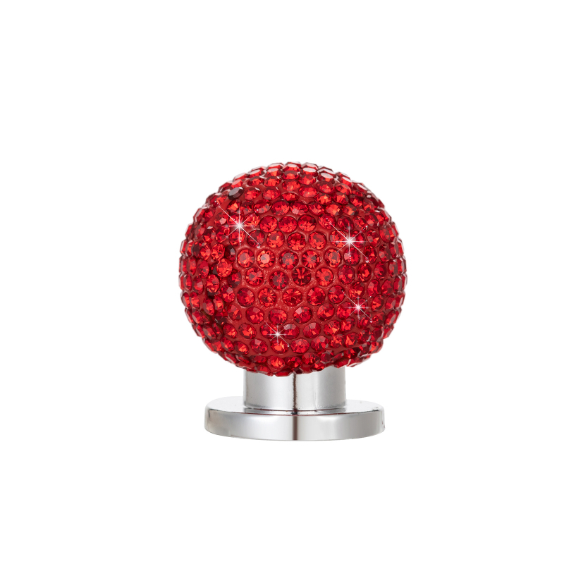 Uus teemantkuuliga ühe nupuga käivitusrõnga isiksusega ümmargune auto universaalne dekoratiivne rõngas auto süütenupu kate