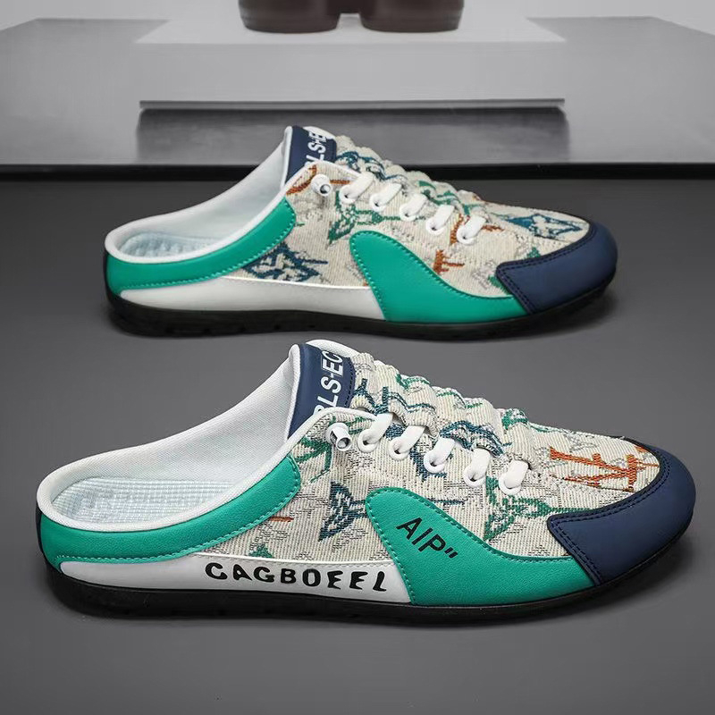 Baotou pooltoetavad kingad meestele 2024. aasta piiriülesed plahvatused riidega kaetud hingavad kuumakindlad õues kasutatavad vabaajajalatsid üheastmelised laisad kingad