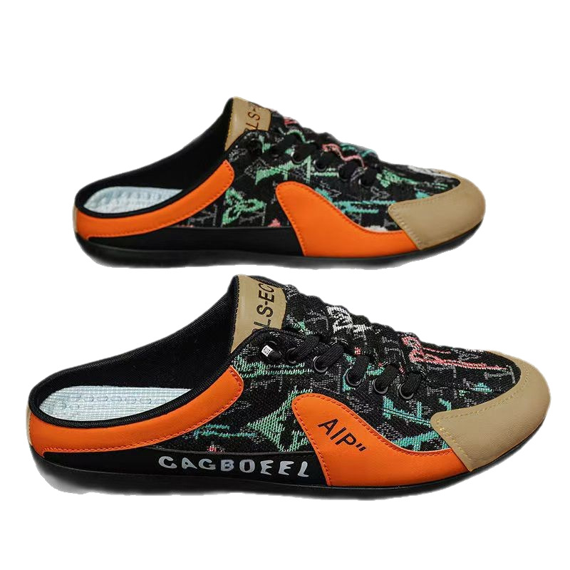 Baotou pooltoetavad kingad meestele 2024. aasta piiriülesed plahvatused riidega kaetud hingavad kuumakindlad õues kasutatavad vabaajajalatsid üheastmelised laisad kingad