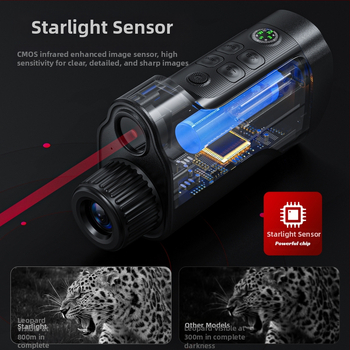 Vieno vamzdžio skaitmeninis naktinio matymo prietaisas, skirtas stebėti tarpvalstybinius sprogimus, skirtas tiesioginiam gamykliniam stebėjimui stovyklavimo metu, medžioklei lauke.