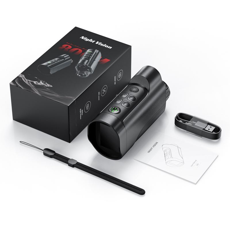 Vieno vamzdžio skaitmeninis naktinio matymo prietaisas, skirtas stebėti tarpvalstybinius sprogimus, skirtas tiesioginiam gamykliniam stebėjimui stovyklavimo metu, medžioklei lauke.