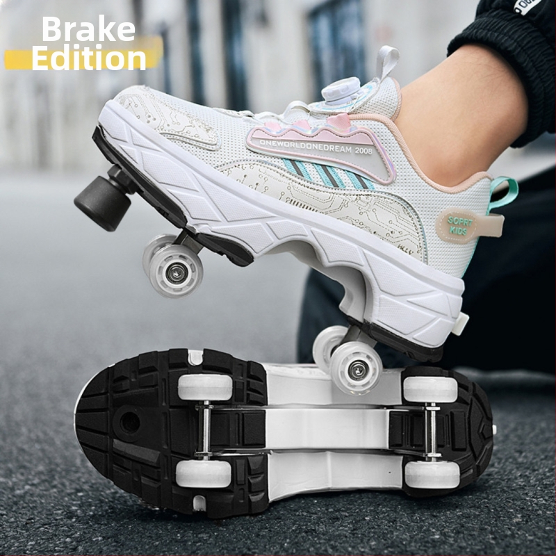 Laste Runaway kingad tüdrukute nähtamatud neljarattalised kahanevad poiste plahvatusohtlikud kõndimiskingad tüdrukute uued täiskasvanute rihmarattad algkooliõpilastele