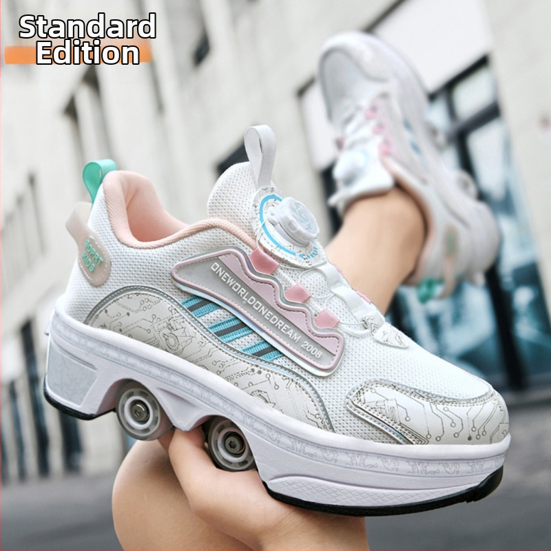 Laste Runaway kingad tüdrukute nähtamatud neljarattalised kahanevad poiste plahvatusohtlikud kõndimiskingad tüdrukute uued täiskasvanute rihmarattad algkooliõpilastele