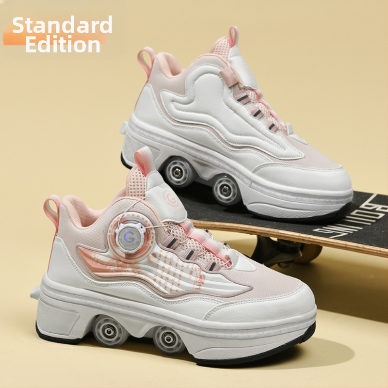 Laste Runaway kingad tüdrukute nähtamatud neljarattalised kahanevad poiste plahvatusohtlikud kõndimiskingad tüdrukute uued täiskasvanute rihmarattad algkooliõpilastele