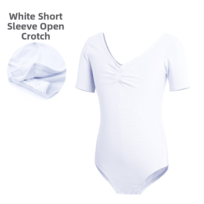 Детско танцово облекло, Дамско лятно боди с къс ръкав, Облекло за изпити по балетна гимнастика за момичета, Облекло за практикуване на китайски танци