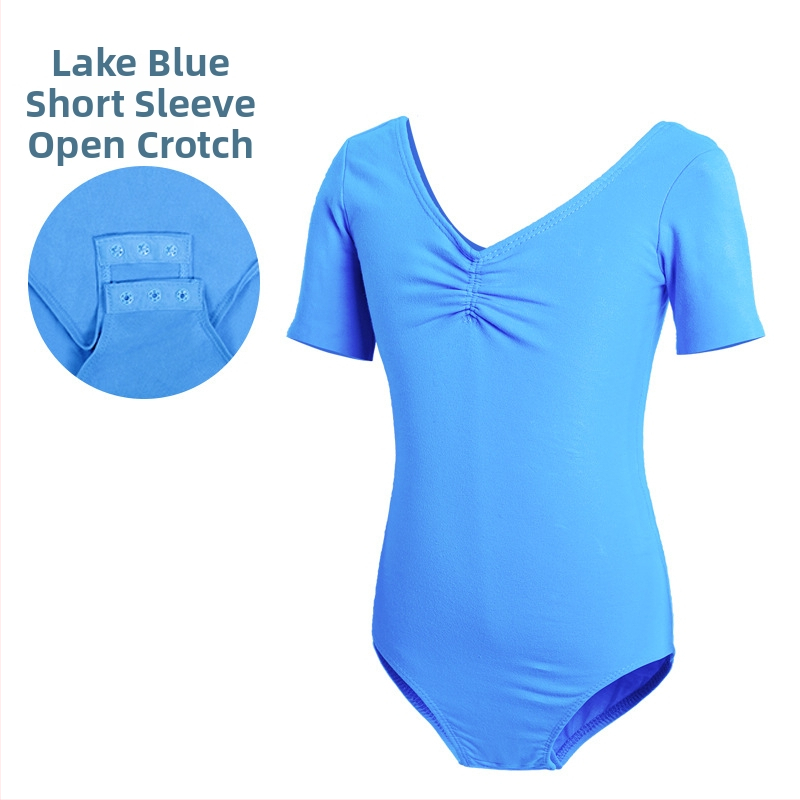 Детско танцово облекло, Дамско лятно боди с къс ръкав, Облекло за изпити по балетна гимнастика за момичета, Облекло за практикуване на китайски танци