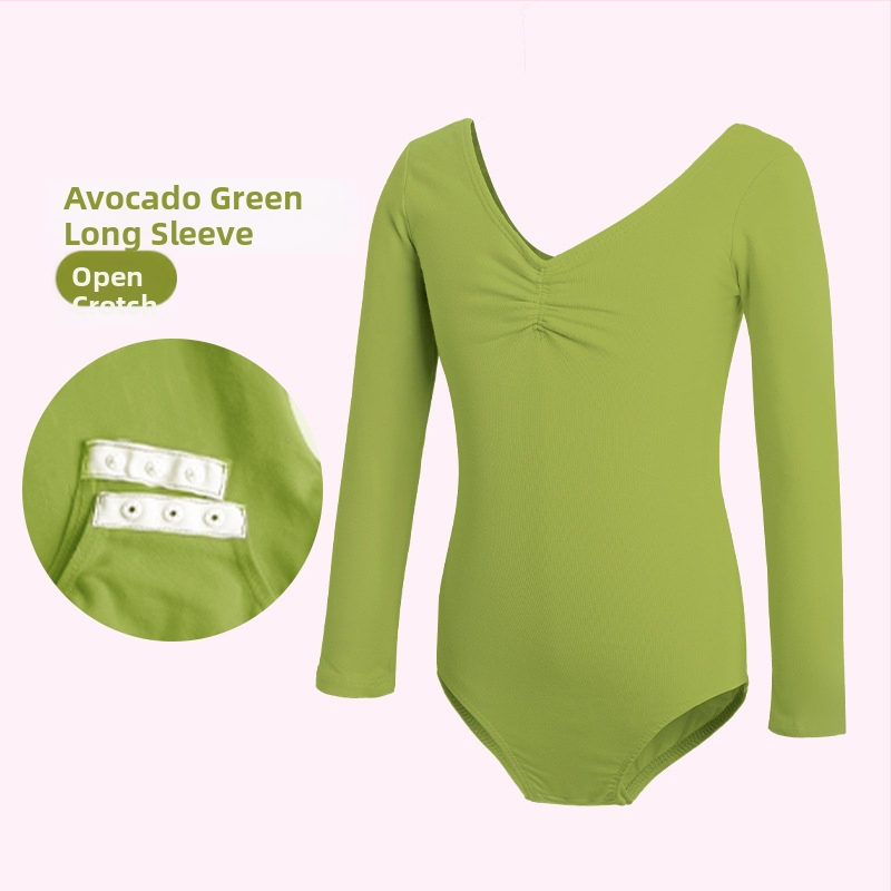 Детско танцово облекло, Дамско лятно боди с къс ръкав, Облекло за изпити по балетна гимнастика за момичета, Облекло за практикуване на китайски танци