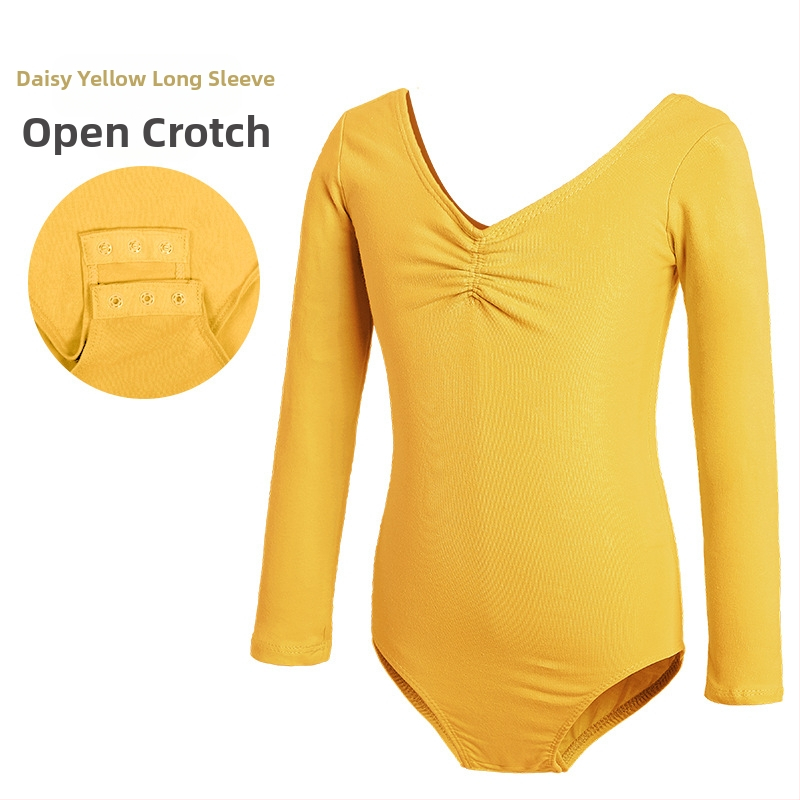 Детско танцово облекло, Дамско лятно боди с къс ръкав, Облекло за изпити по балетна гимнастика за момичета, Облекло за практикуване на китайски танци