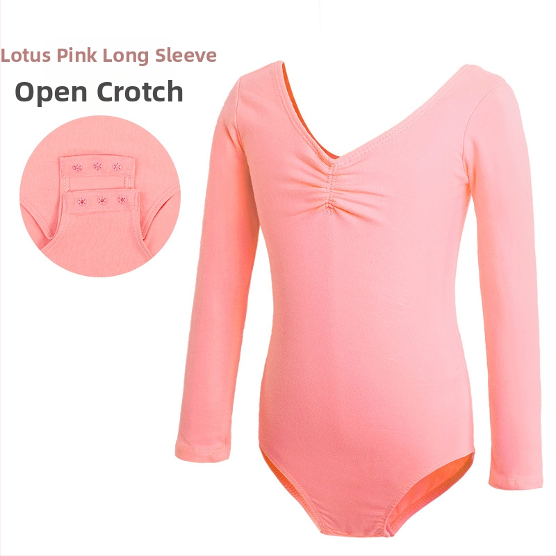 Детско танцово облекло, Дамско лятно боди с къс ръкав, Облекло за изпити по балетна гимнастика за момичета, Облекло за практикуване на китайски танци