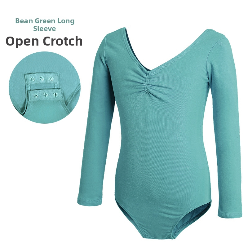 Детско танцово облекло, Дамско лятно боди с къс ръкав, Облекло за изпити по балетна гимнастика за момичета, Облекло за практикуване на китайски танци