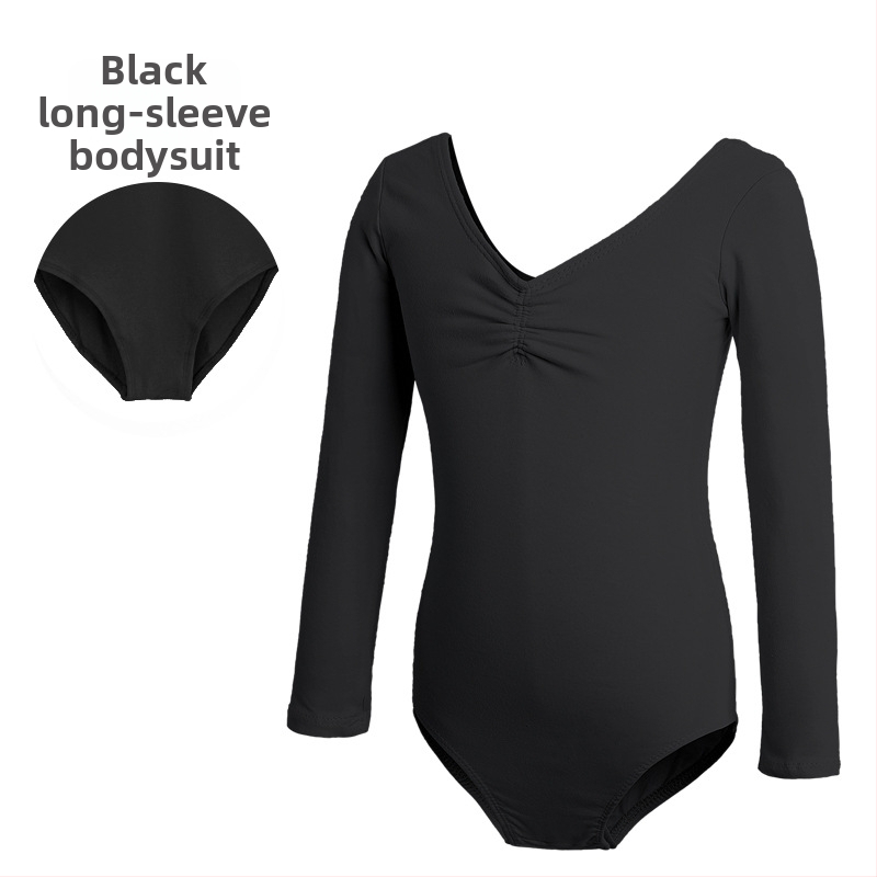 Детско танцово облекло, Дамско лятно боди с къс ръкав, Облекло за изпити по балетна гимнастика за момичета, Облекло за практикуване на китайски танци