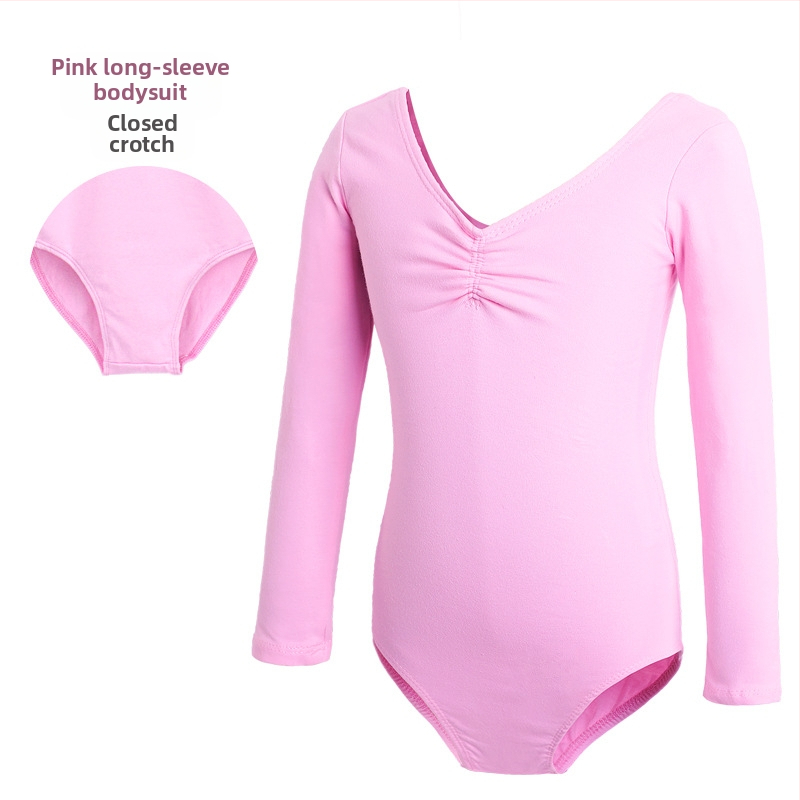 Детско танцово облекло, Дамско лятно боди с къс ръкав, Облекло за изпити по балетна гимнастика за момичета, Облекло за практикуване на китайски танци