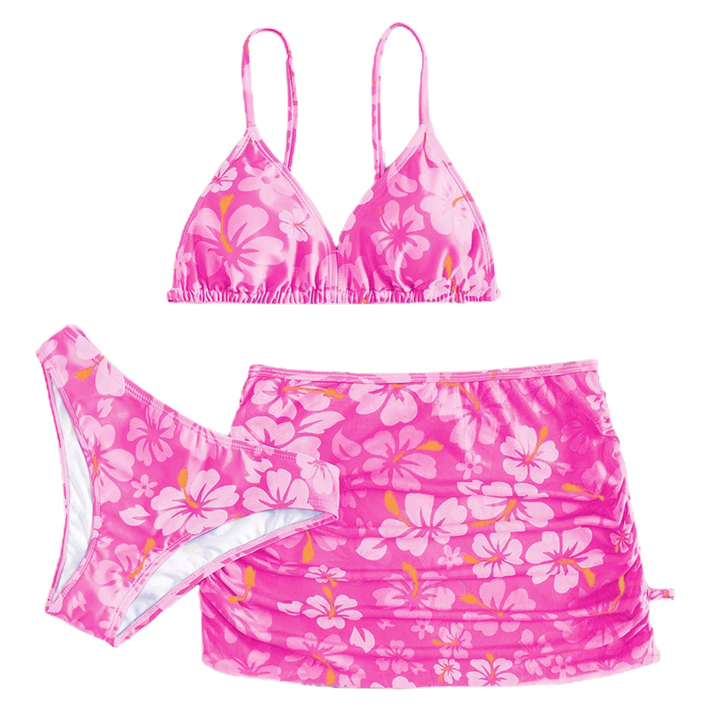 2024 Costume de baie noi europene și americane pentru copii, de dimensiuni mari, imprimate, cu plasă, pentru copii, costume de baie separate pentru femei