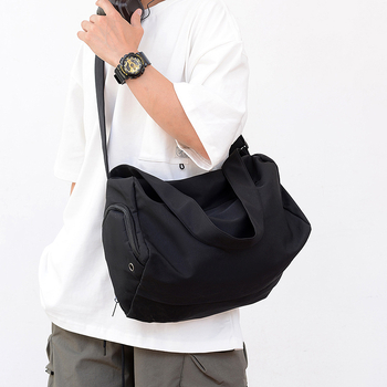 Sport jóga fitnesztáska női tárolós keresztpántos hátizsák férfiaknak nagy kapacitású, egyszínű, rövid távolságra szánt, könnyű utazótáska határokon átnyúló