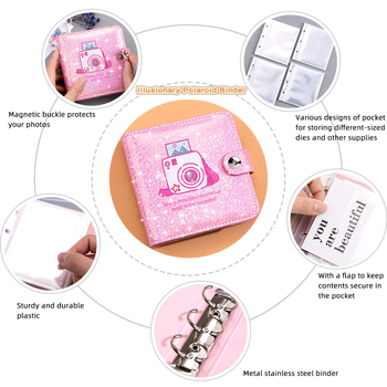 Идол албум звезда преследва момиче малък картон за съхранение на подвижни листа три инчова снимка дворец решетка полароид фотоалбум колекция картичка