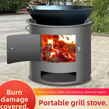 Lauko kepimo krosnelės, malkų degiklio šildymo, 06 daugiafunkcinės krosnelės, naujos nešiojamos, 5 arbatos perpylimo, kolekcija