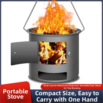 Lauko kepimo krosnelės, malkų degiklio šildymo, 06 daugiafunkcinės krosnelės, naujos nešiojamos, 5 arbatos perpylimo, kolekcija