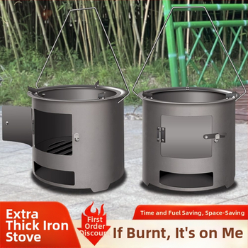 Lauko kepimo krosnelės, malkų degiklio šildymo, 06 daugiafunkcinės krosnelės, naujos nešiojamos, 5 arbatos perpylimo, kolekcija