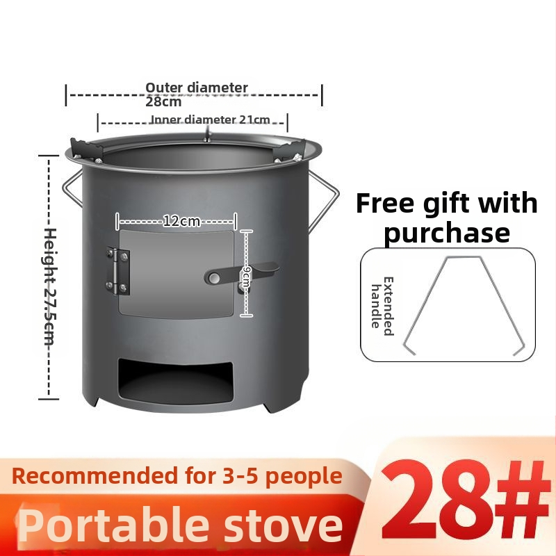 Lauko kepimo krosnelės, malkų degiklio šildymo, 06 daugiafunkcinės krosnelės, naujos nešiojamos, 5 arbatos perpylimo, kolekcija