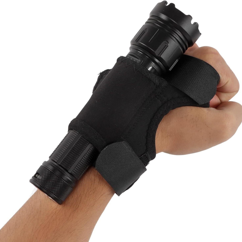 Nardymo žibintuvėlių pirštinės, universalus nailono sutankintas laisvų rankų žibintuvėlio laikiklis, reguliuojamo apyrankės šviesų priedai