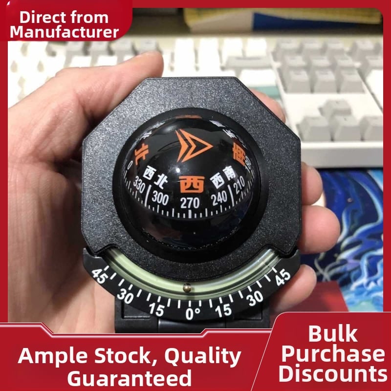 Automobilio kompaso rutulinis automobilio kompasas su dviejų nuolydžių lygiu viename šviečiančiame didelio tikslumo kiniškame daugiafunkciniame kompase