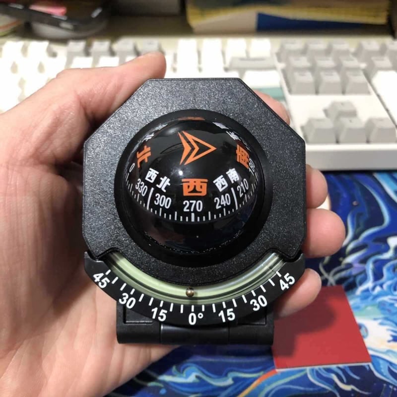 Автомобилен компас топка автомобилен компас с ниво на наклон две в едно светещ високо прецизен китайски многофункционален