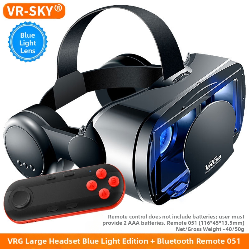 VRGPro VR szemüveg, kék szemvédő, új, nagyméretű fejhallgató, mobiltelefon, virtuális valóság sisak, 3D VR, határokon átnyúló választék