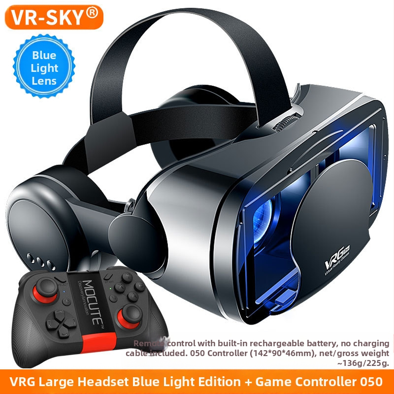 VRGPro VR szemüveg, kék szemvédő, új, nagyméretű fejhallgató, mobiltelefon, virtuális valóság sisak, 3D VR, határokon átnyúló választék