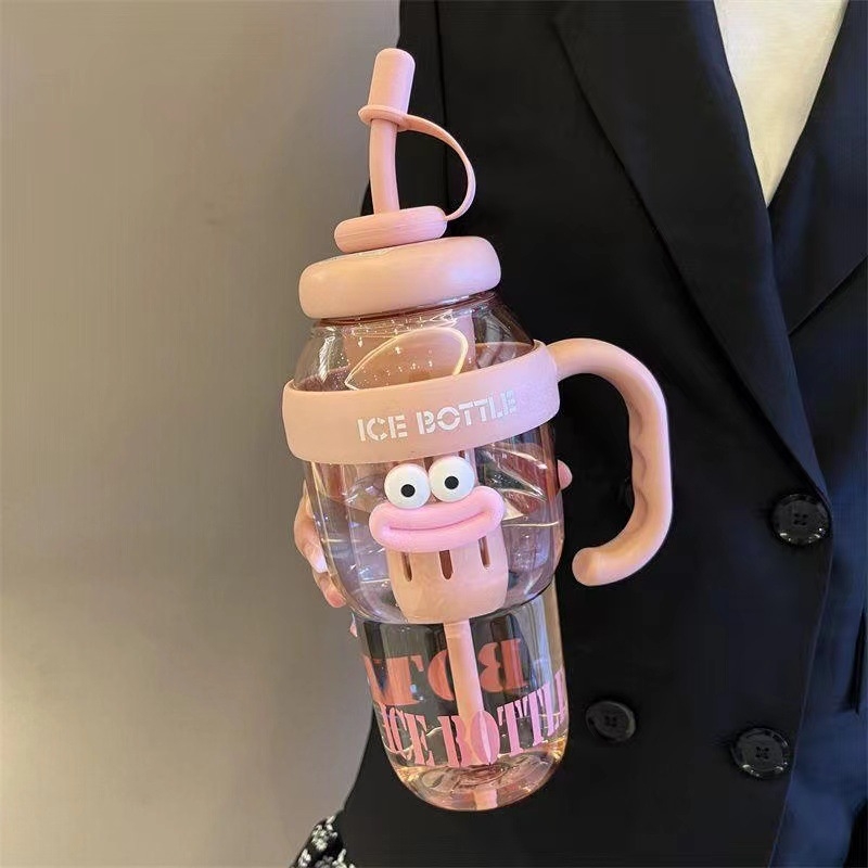 Nagy kapacitású jégpohár, kiváló ár-érték arányú lányos Big Mac nagy szájú vizespohár, praktikus szívószálas tealeeresztővel, illatosított teás műanyag pohár