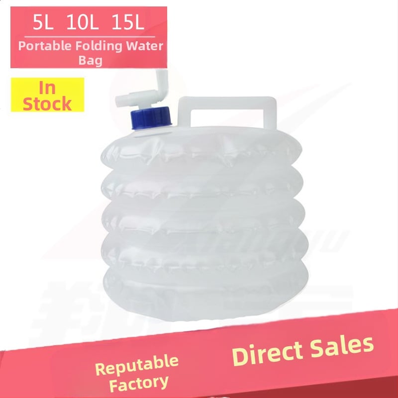 15-liitrine kokkupandav õues kasutatav veepaak, koduköök, plastkraanist kokkupandav ämber, isejuhtiv auto kaasaskantav veepaak