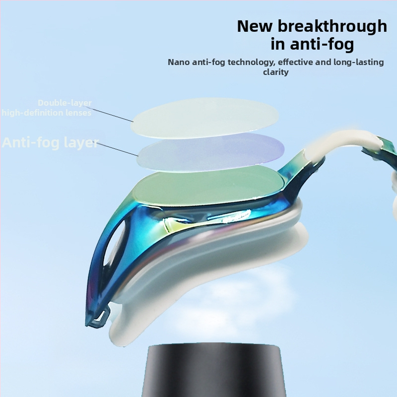 2025 нови плувни очила, трансгранични горещи професионални състезателни плувни очила HD водоустойчиви спортни очила против замъгляване на едро