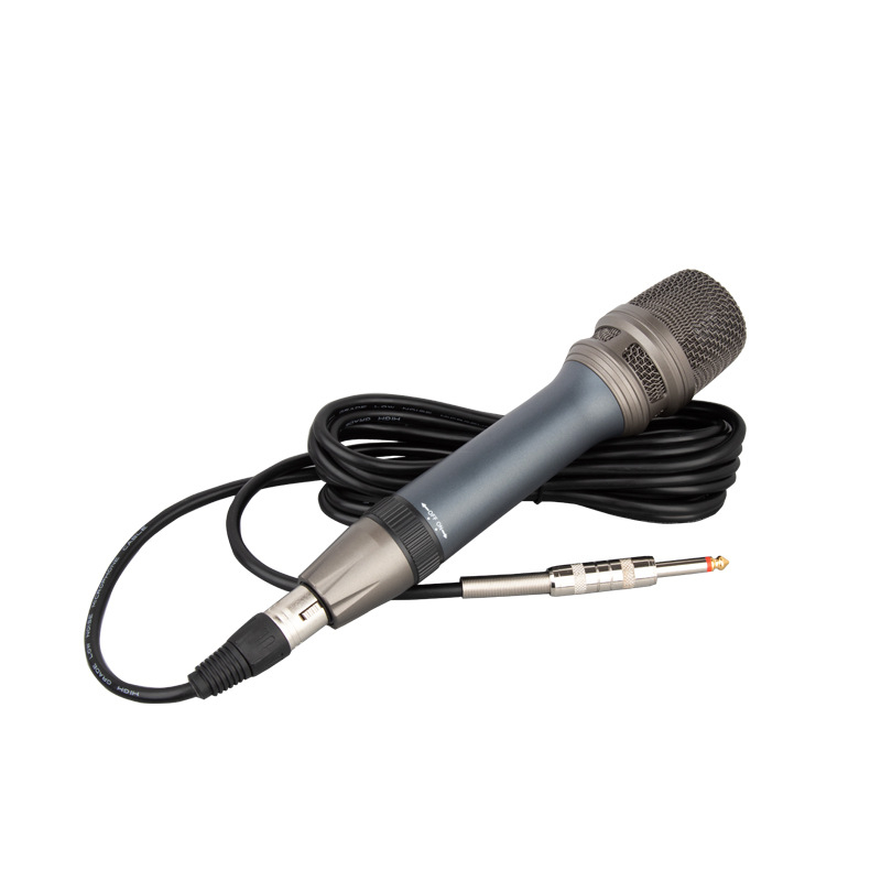 Professionaalne juhtmega pihumikrofon Ktv kodulavale arvuti mängimiseks ja laulmiseks helikaardile, dünaamiline live-mikrofon