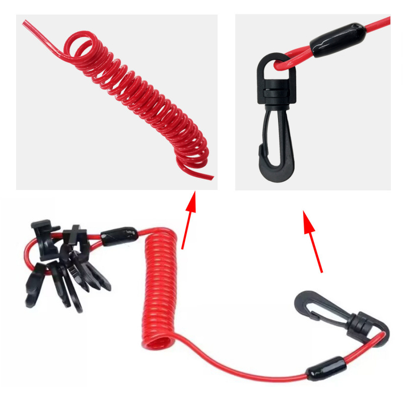 Kulcstartó lángkioltás-gátló kötél külmotor lángkioltás-kapcsoló biztonsági kötél motorcsónak vészhelyzeti biztonsági kötél jacht