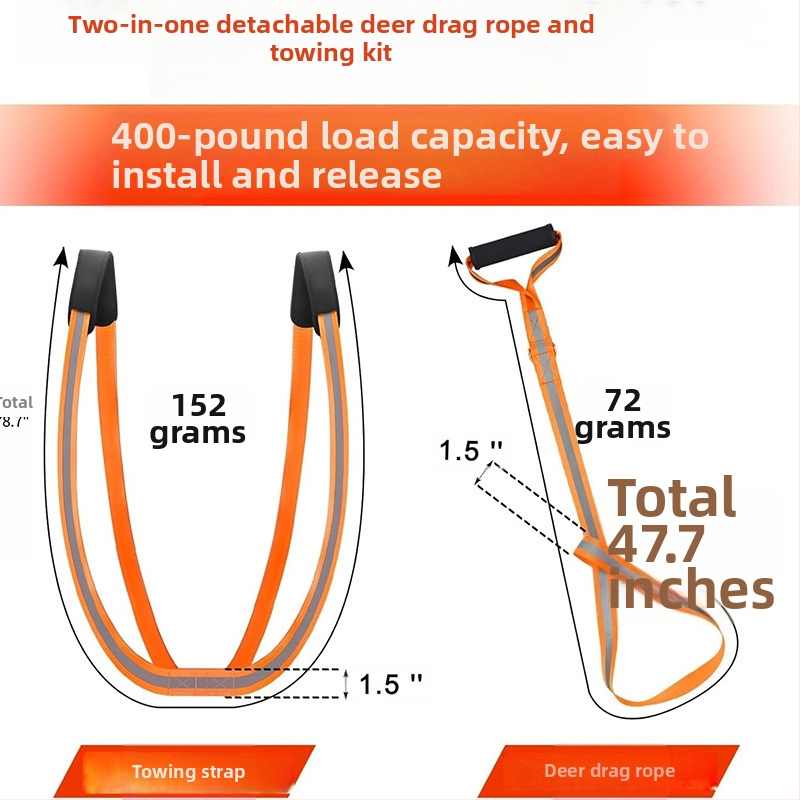 Határokon átnyúló ellátás Vadász szarvas kötél Fényvisszaverő kötött szarvas öv Húzós szarvas kötél Kültéri vadászöv Szarvas kötél