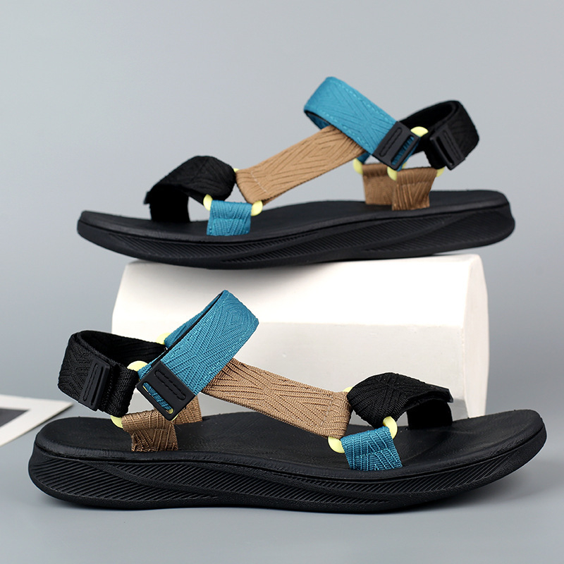 Nauji vasariniai vyriški paplūdimio bateliai, minkštu padu, lengvi lauko bateliai, tuščiaviduriai, atviri, laisvalaikio basutės, urmu