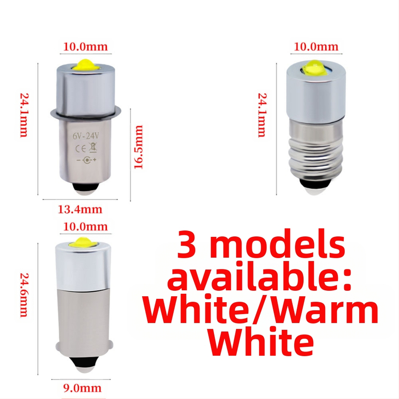 E10 T4W 3W 3V-12V 6V-24V високомощна LED крушка за фенерче, резервна крушка за предна част на мотоциклет